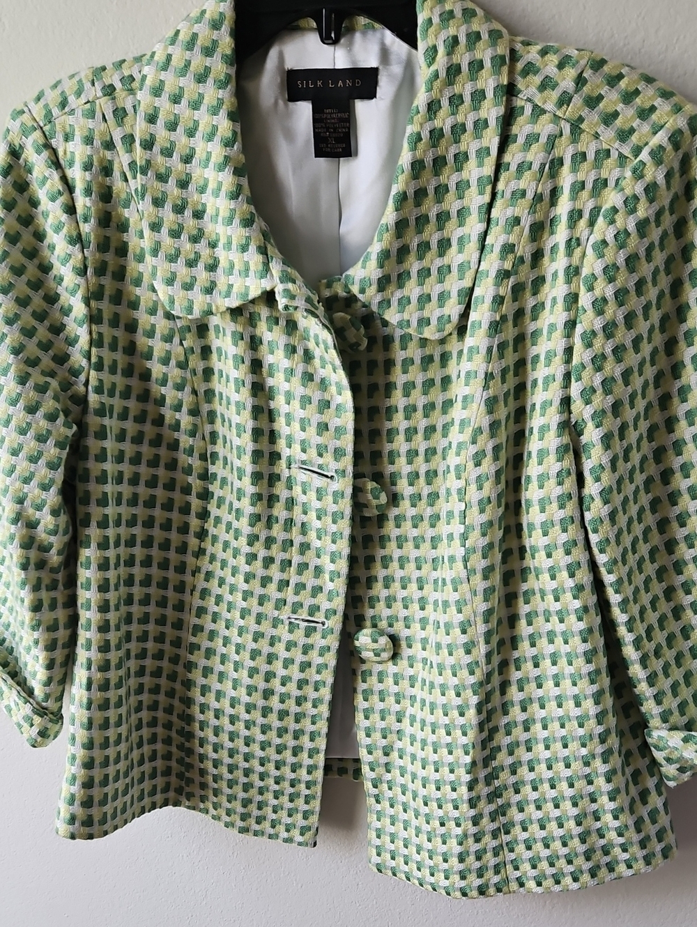 SilkLand Mint Green Lined Jacket X L